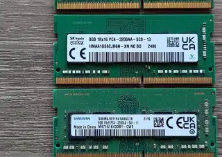 16GB (2x8) SkHynix, Micron, Samsung - SoDimm DDR4