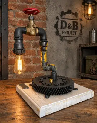 Industriálna lampa - STEAMPUNK