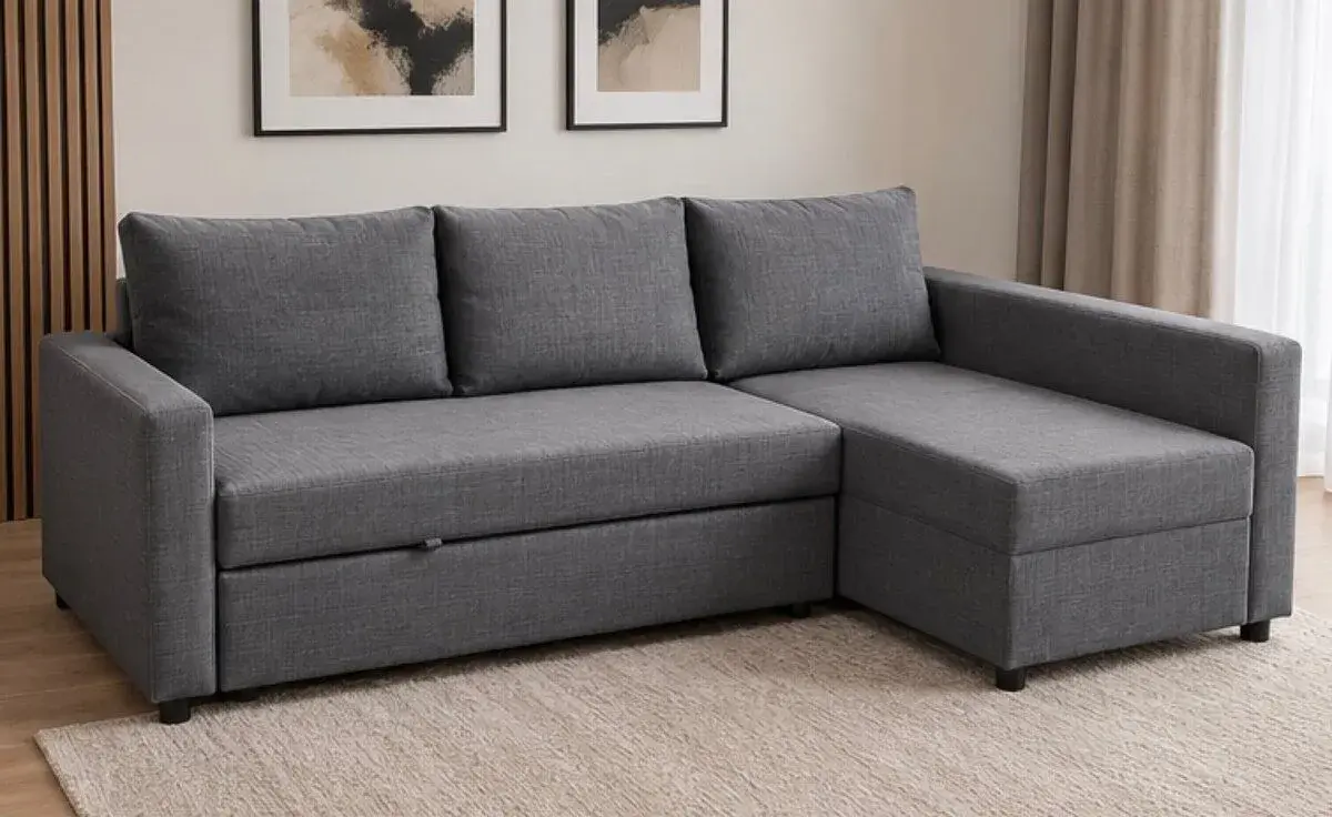 Rohová rozkladacia sedačka IKEA FRIHETEN – úložný priestor