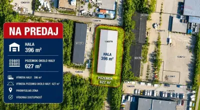 PREDAJ Multifunkčná HALA cca 400 m2 Prievidza