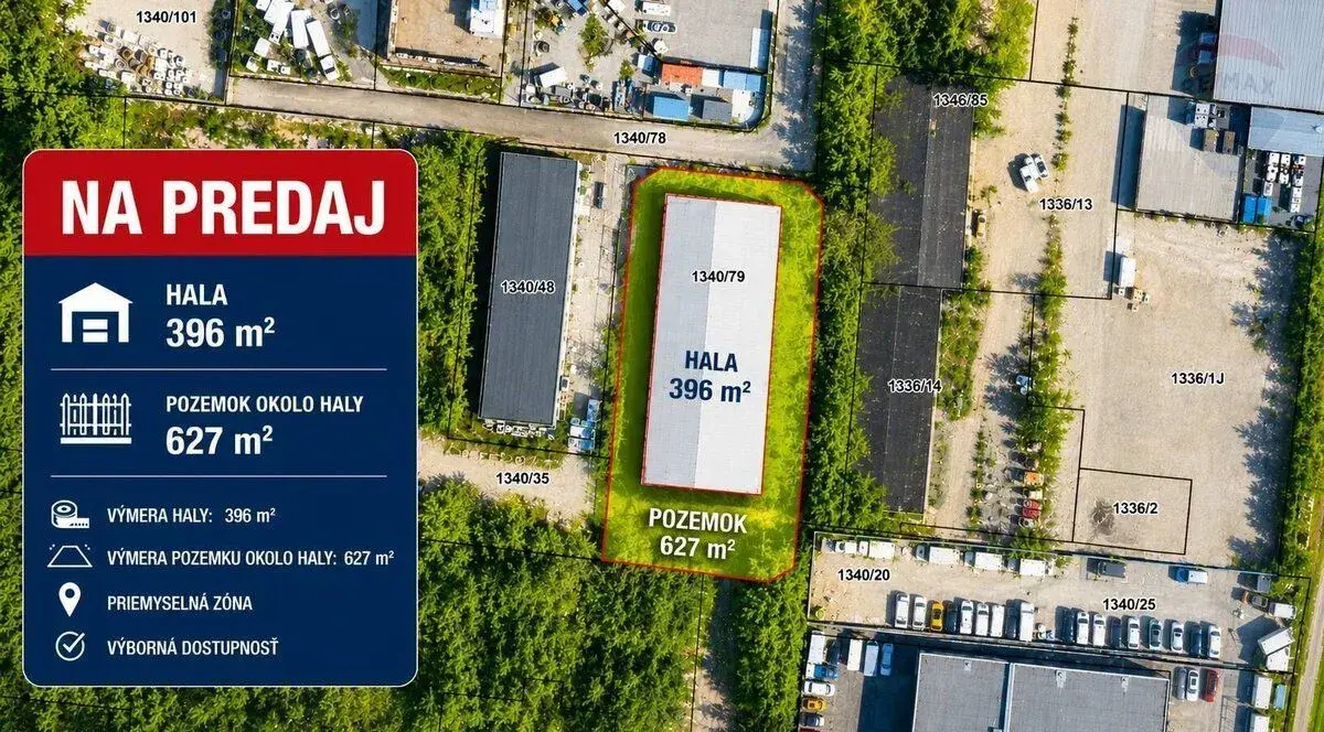 PREDAJ Multifunkčná HALA cca 400 m2 Prievidza