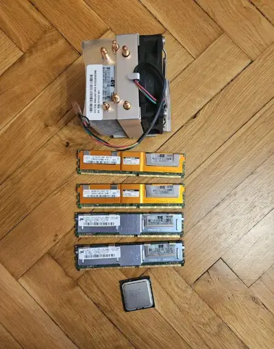 Cpu a ram pre server intel xeon E5405 a 4x1GB ram