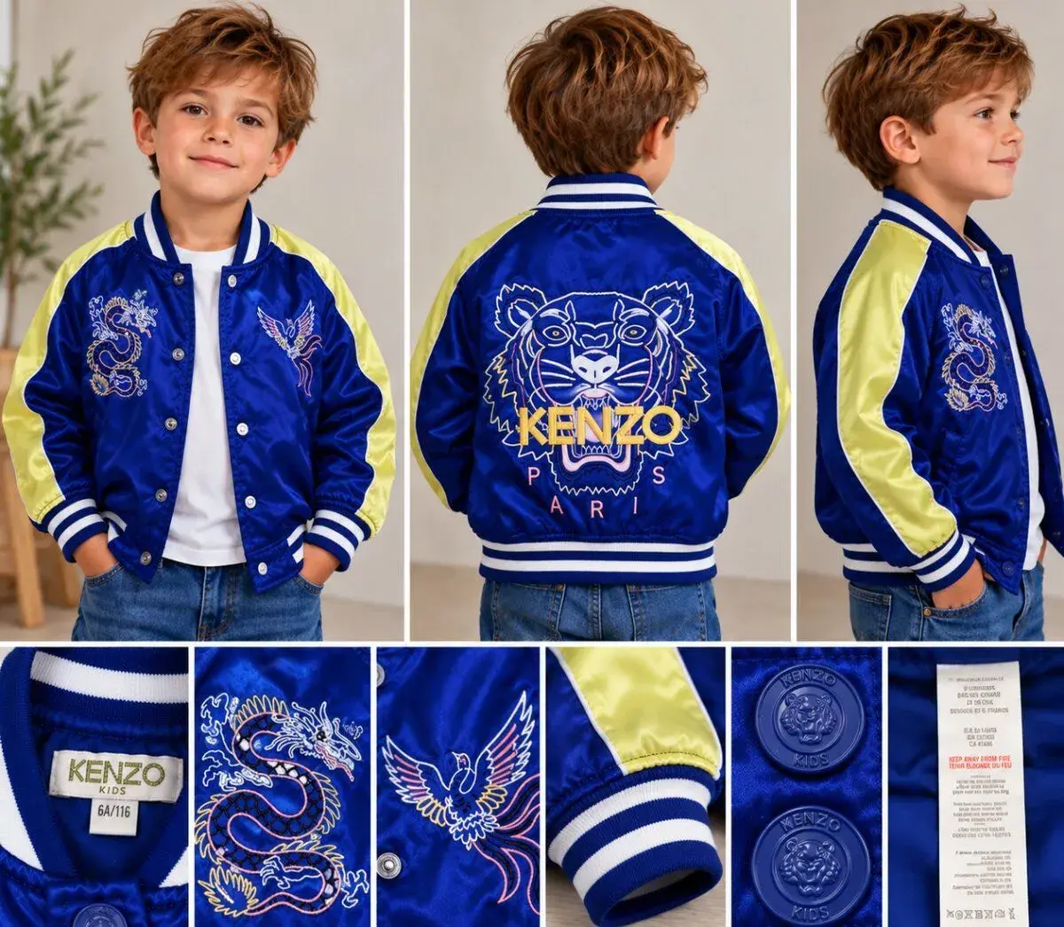 KENZO Kids originál bomber bunda, veľ. 116