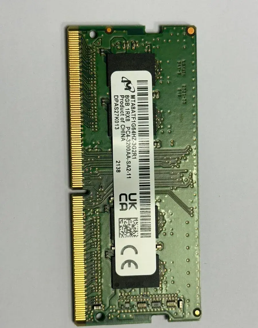 8GB DDR4 3200 MHz Micron RAM SO-DIMM / notebook