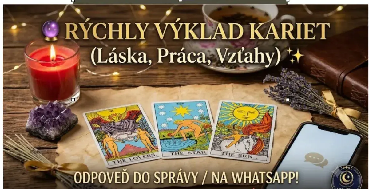 🔮 Rýchly výklad kariet (Láska, Vzťahy, Práca) • Odpoveď do