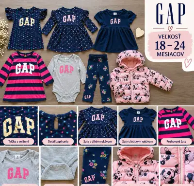 Detská dievčenská zimná bunda Baby GAP 18 až 24 mesiacov