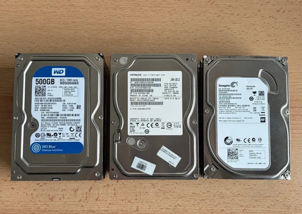 Rôzne 3,5" SATA HDD / pevné disky s kapacitou 500GB