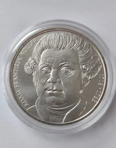 10€ strieborná minca - Adam František Kollár (2018) BK