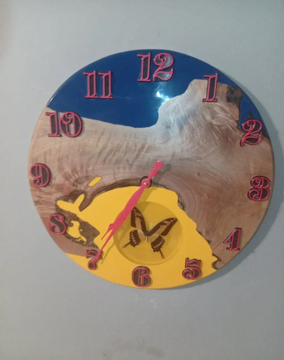Hodiny Živica 50cm ručná robota