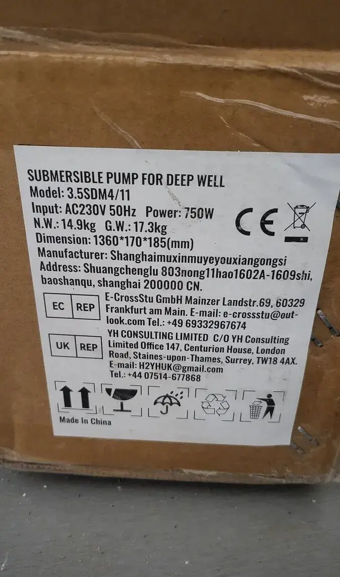 Na predaj ponorné čerpadlo.