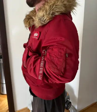 Alpha Industries Hooded Custom 45 Commander Red
