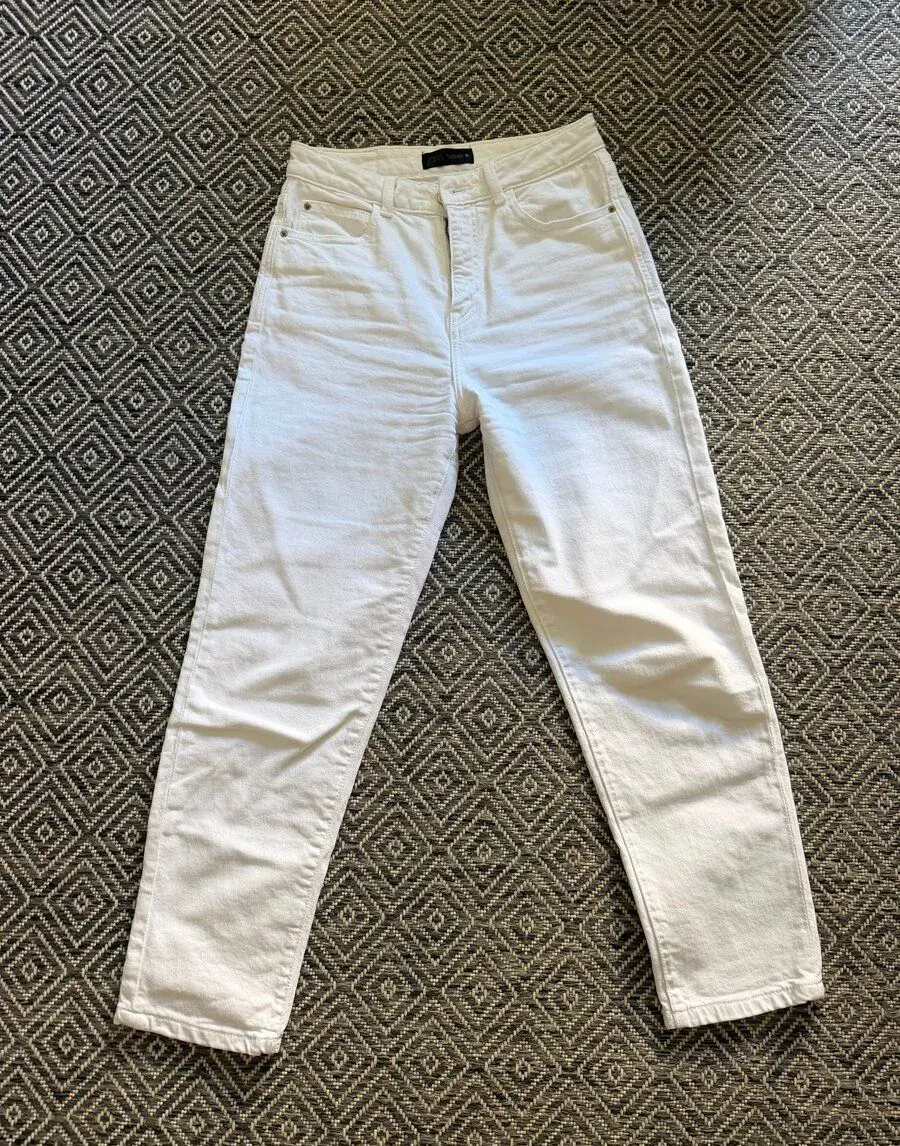 Zara – dámske biele Mom Pants S