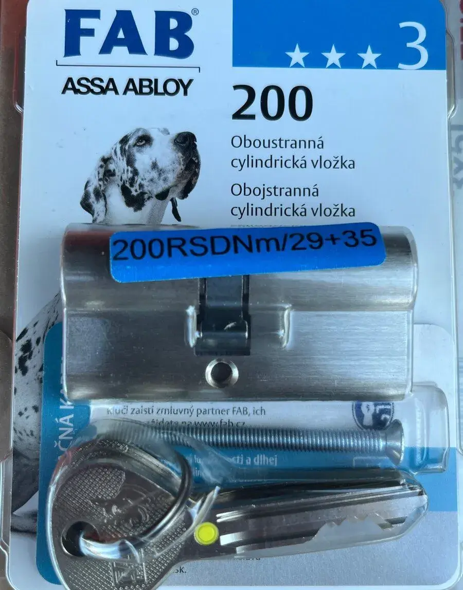 Úplne NOVÁ cylindrická vložka FAB 200RSDNm (29+35) + bezpečn