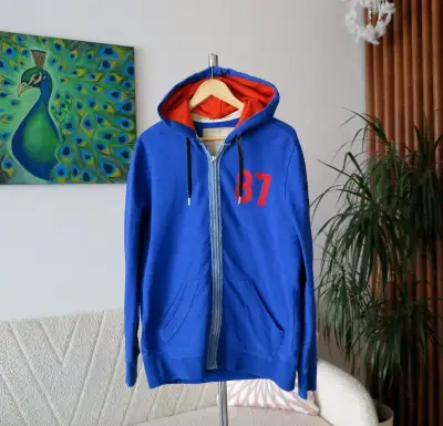 Pánska modrá mikina s kapucňou Napapijri veľ-XL
