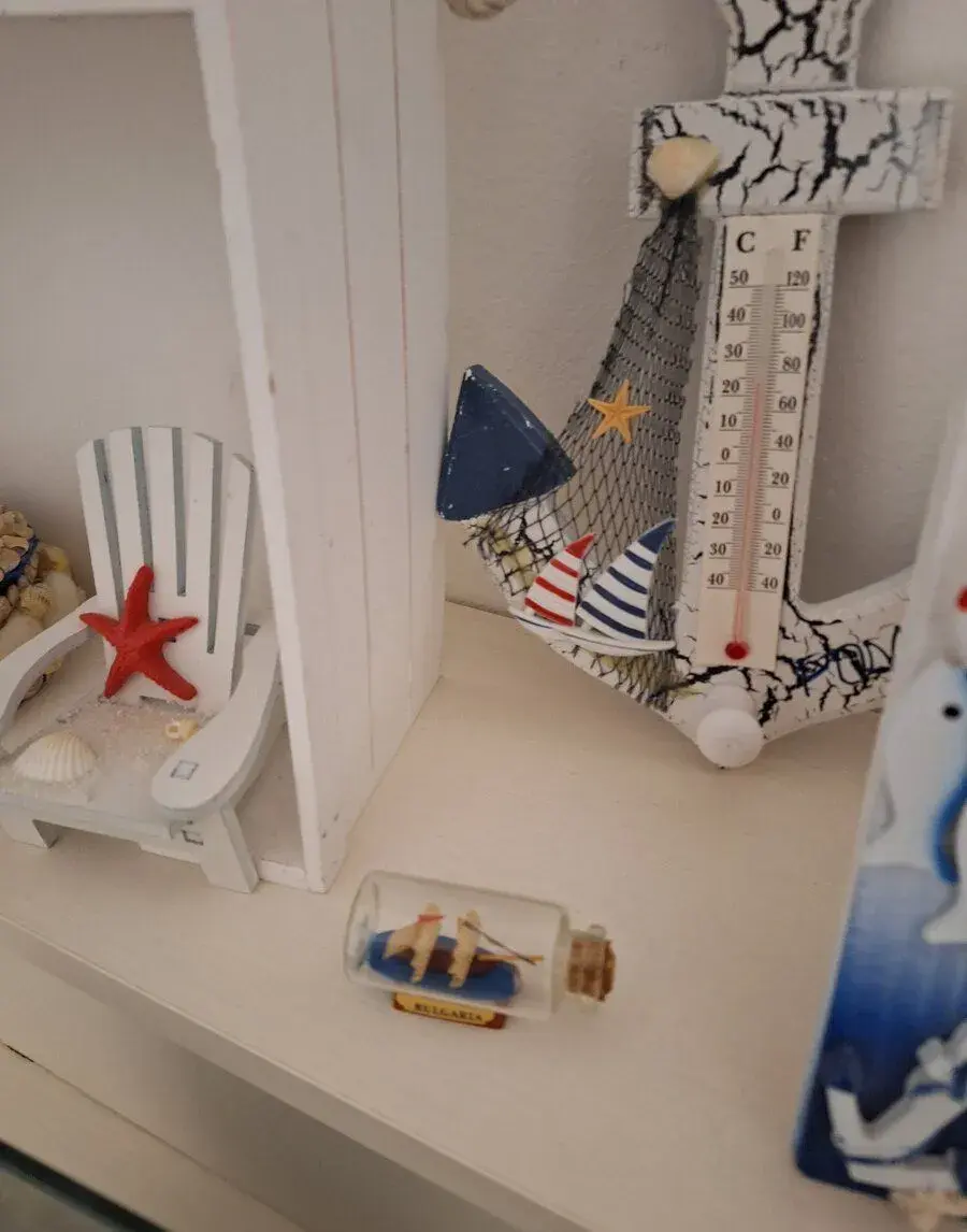 Námornícke doplnky svietnik kormidlo teplomer rámik