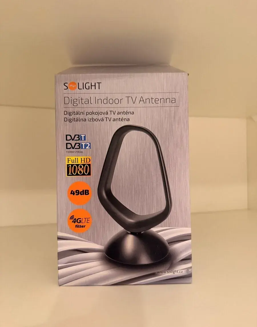 Digitálna TV anténa Solight (DVB-T2, Full HD, 49 dB)