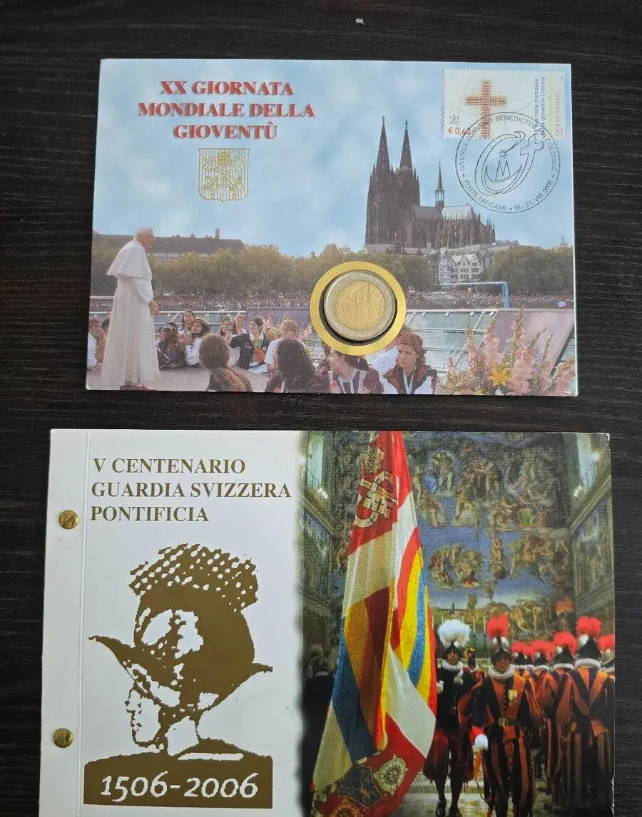 Numizmaticko-filatelisticke obalky Vatikan 2005 2006