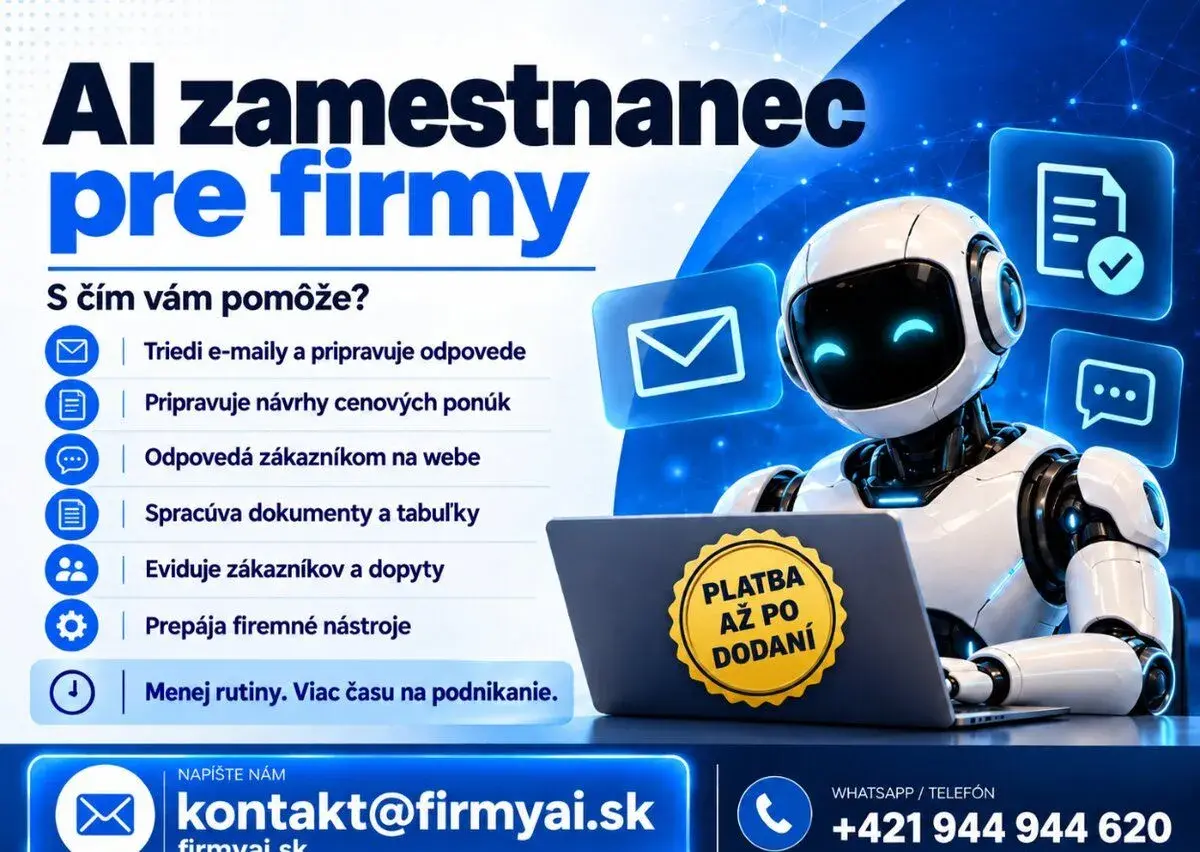AI zamestnanec pre firmy – AI asistent a automatizácie