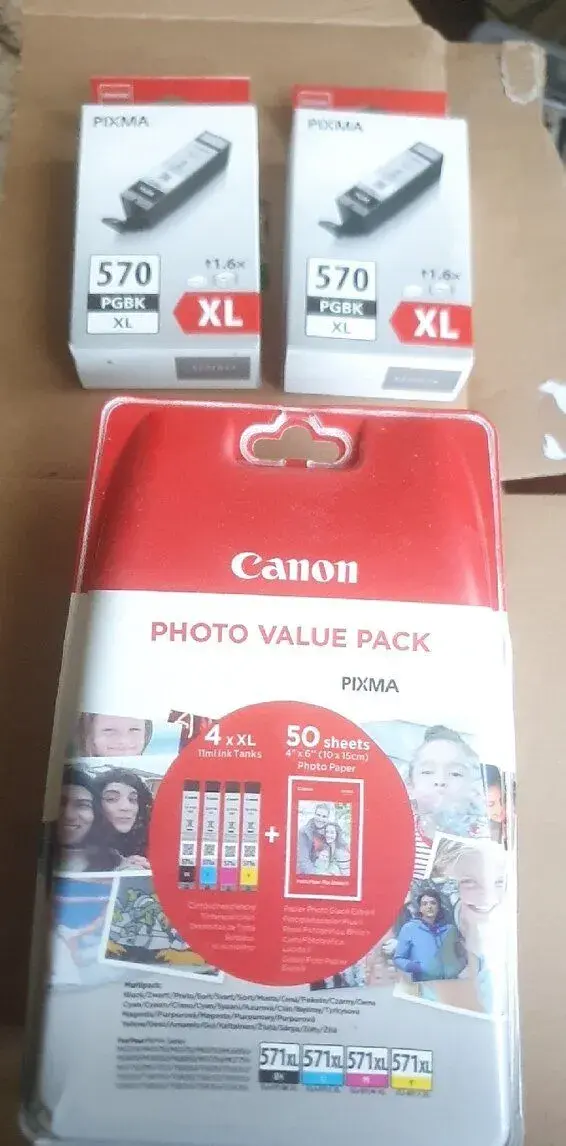 toner Canon 570PGBK, 571BK, 571M, 571Y, 571C originál XL