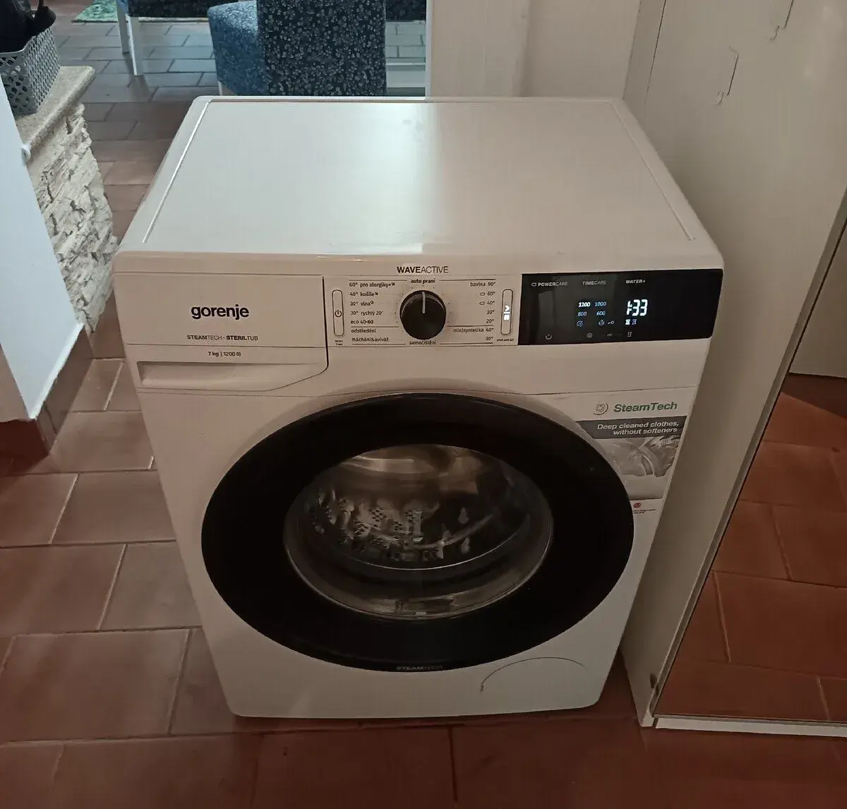 Slim parná práčka gorenje na 7k v záruke do 1.1.27