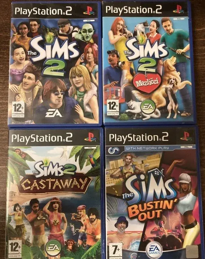 Na predaj zbierku hier Sims na ps2