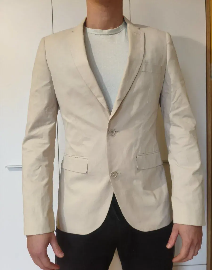 Sako košťovej/béžovej farby