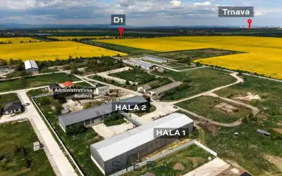 Skladové haly na prenájom pri D1, 900 až 1000 m²