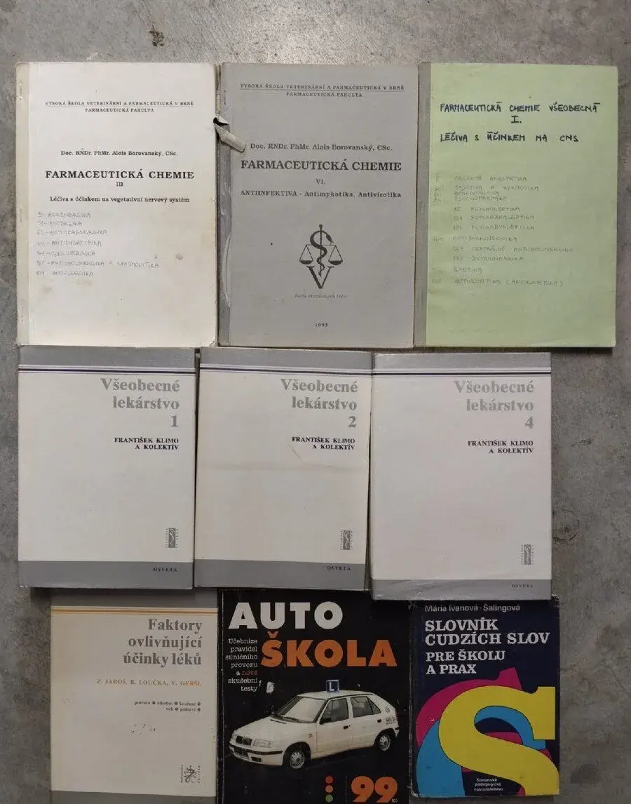 Knihy gymnázium, medicina, farmacia