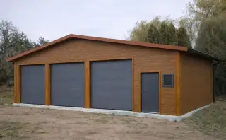 Garáž zo sendvičových panelov 12x7