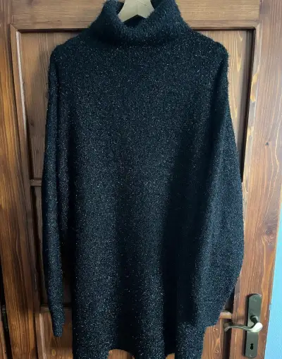 H&M Čierny Over Size sveter M