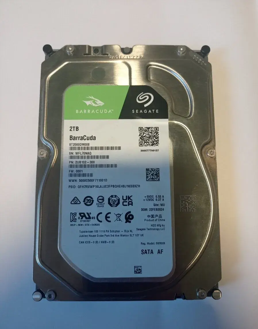 2TB HDD 3,5 Seagate BarraCuda
