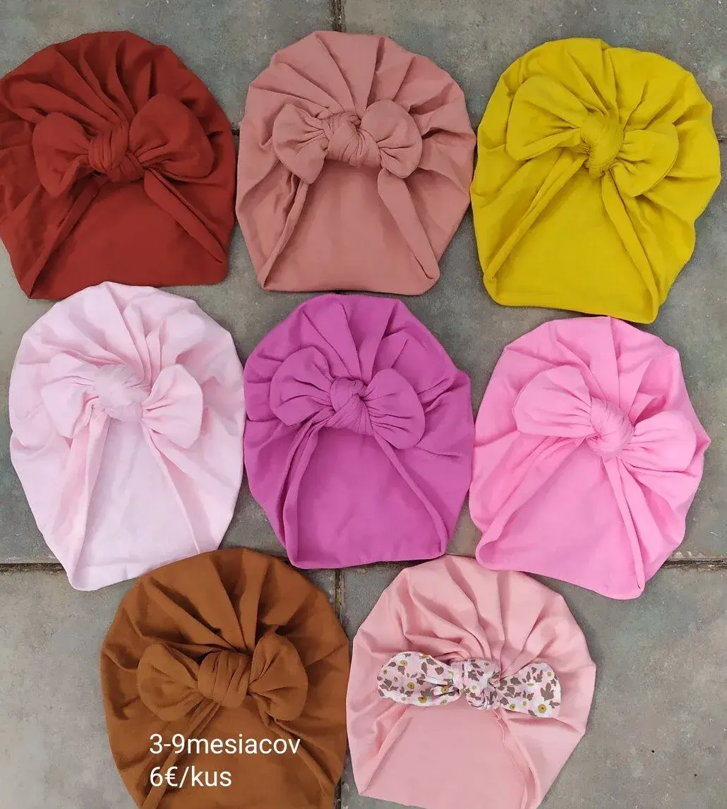Tenšie čiapky/turbaniky pre bábätká