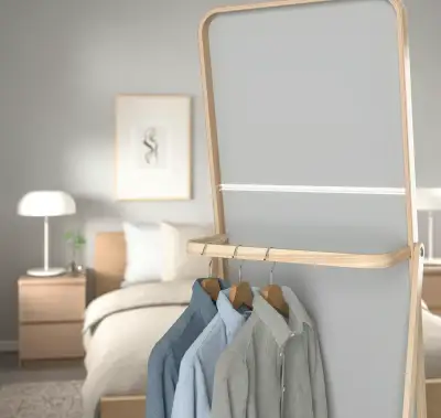 IKEA Stojacie zrkadlo IKORNNES, jaseň, 52x167 cm