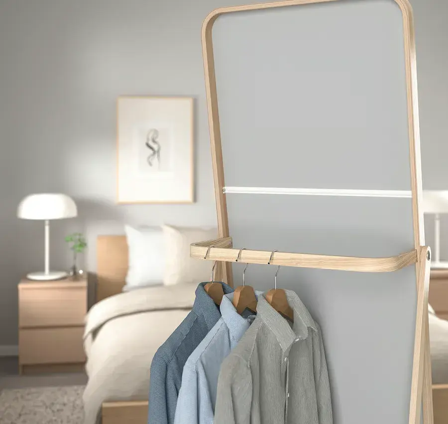 IKEA Stojacie zrkadlo IKORNNES, jaseň, 52x167 cm