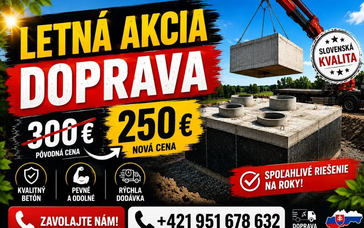 Certifikované betónové žumpy všetkých rozmerov