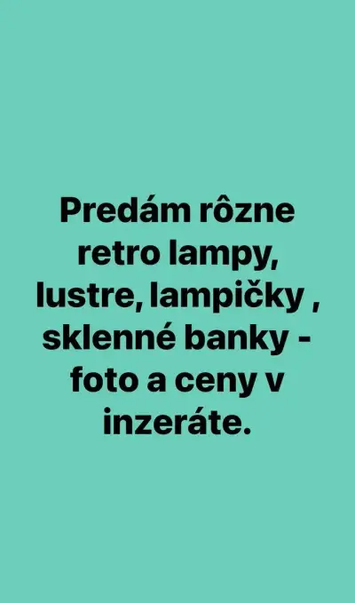 Rôzne retro lampy, lustre, lampičky, banky.