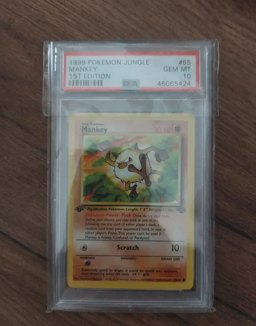 Pokémon Mankey #55 - PSA 10 - 1st Edition (1999)