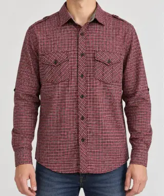 Červená károvaná košeľa