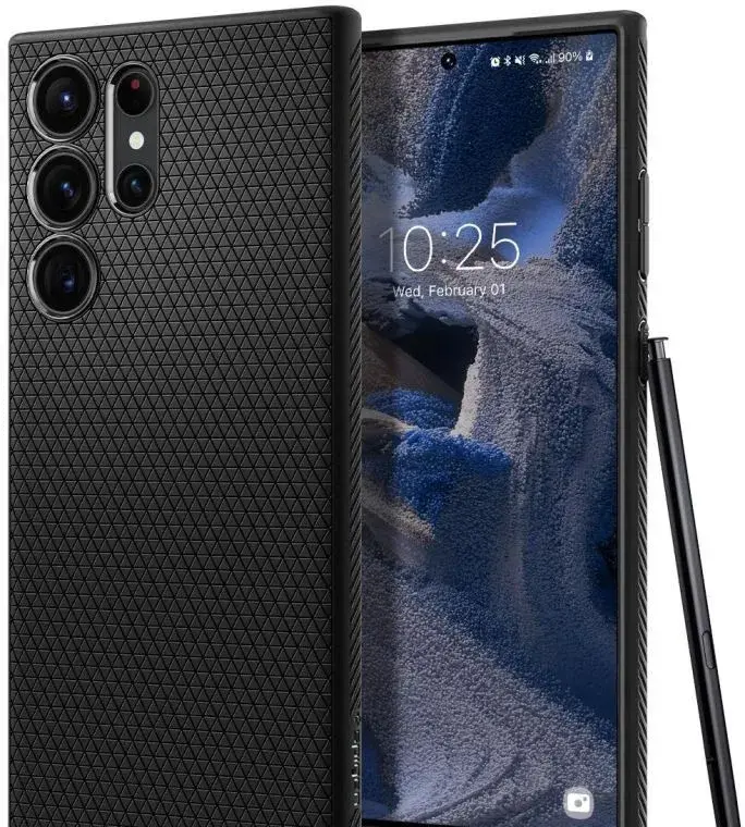 Kryt Spigen Liquid Air Black Samsung Galaxy S23 Ultra