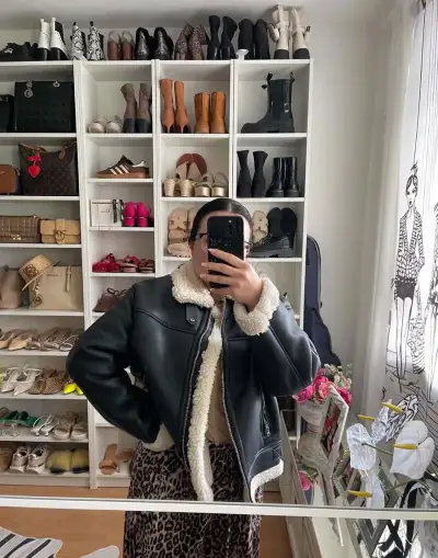 Bershka čierna bunda