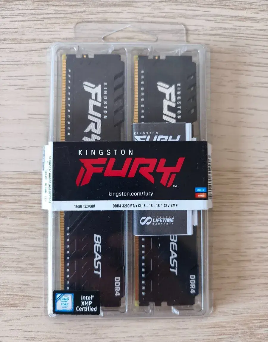 16 GB KIT (2x8GB) Kingston FURY DDR4 3200 MHz CL16