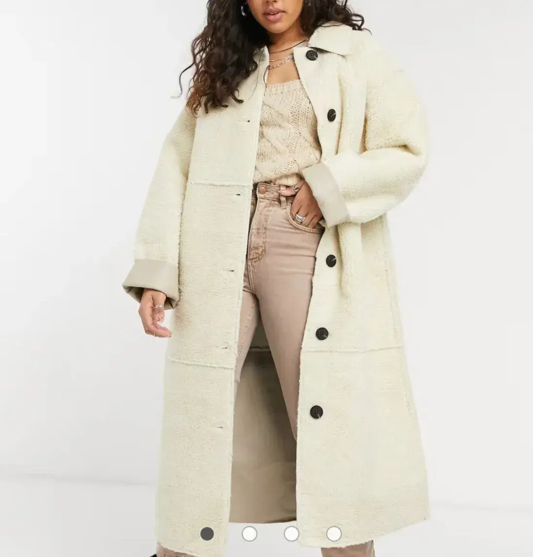 ASOS DESIGN teddy kabát