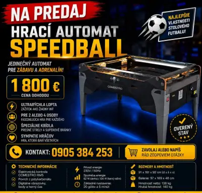 HRACÍ AUTOMAT NA MINCE SPEEDBALL