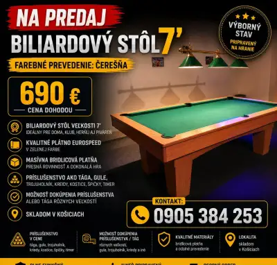 BILIARDOVÝ STOL 7, BILIARD