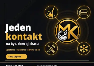 Jeden kontakt na byt, dom aj chatu – upratanie, tepovanie
