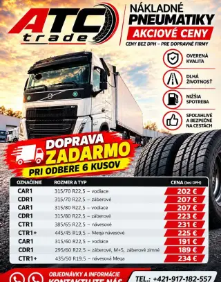 Pneumatiky pre nákladné vozidlá .