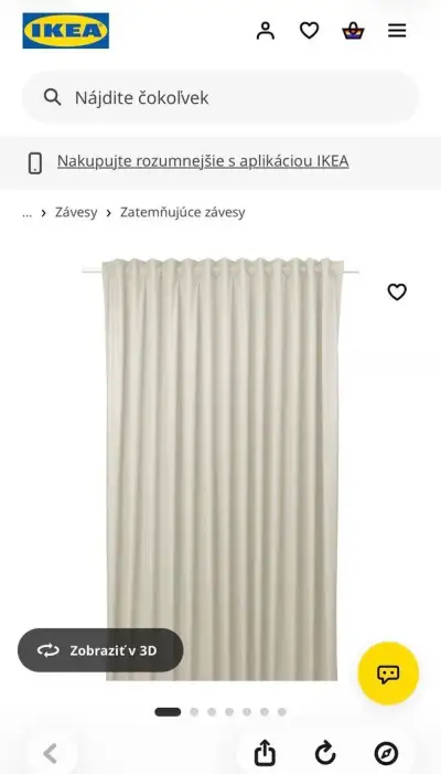 IKEA BENGTA blackout závesy 210 × 300 cm – 10 ks