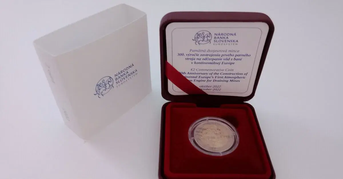 Slovenská republika - minca 2 € Potterov parný stroj PROOF