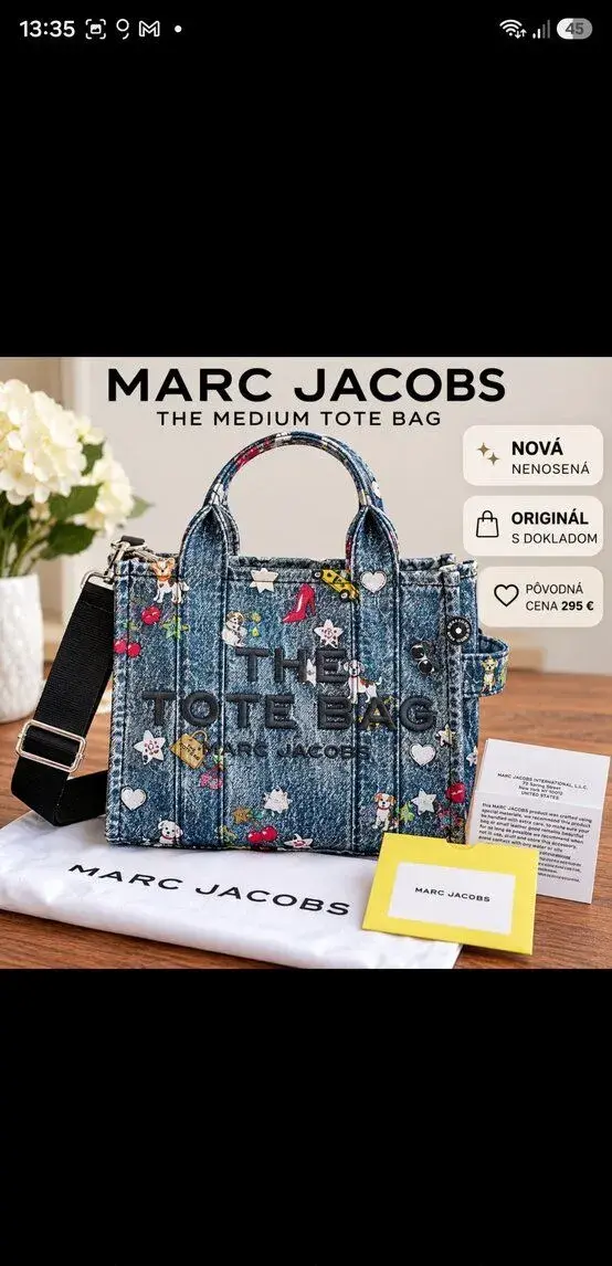 MARC JACOBS The Medium Tote Bag – NOVÁ NENOSENÁ + doklad