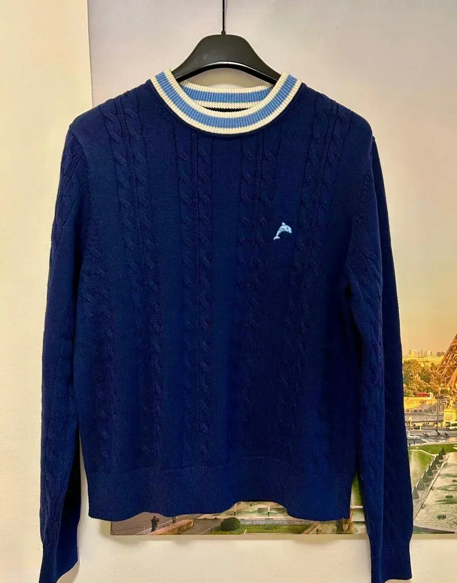 TMAVOMODRÝ PULOVER zn.ESPRIT č.L s kašmírom unisex